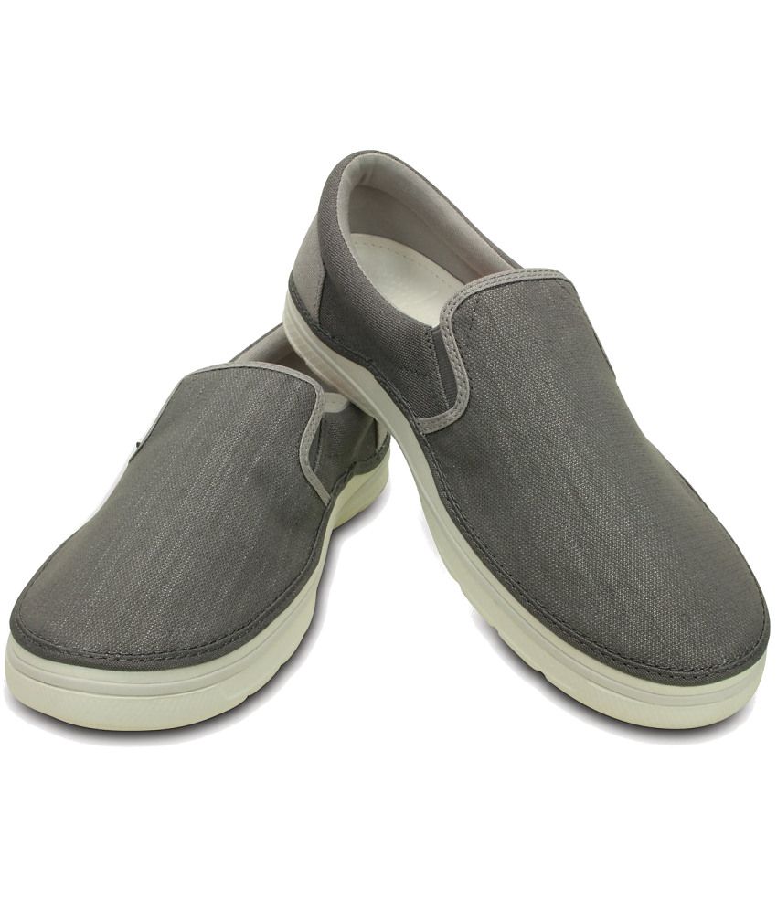 Crocs Relaxed Fit Gray Canvas Shoes - Buy Crocs Relaxed Fit Gray Canvas ...