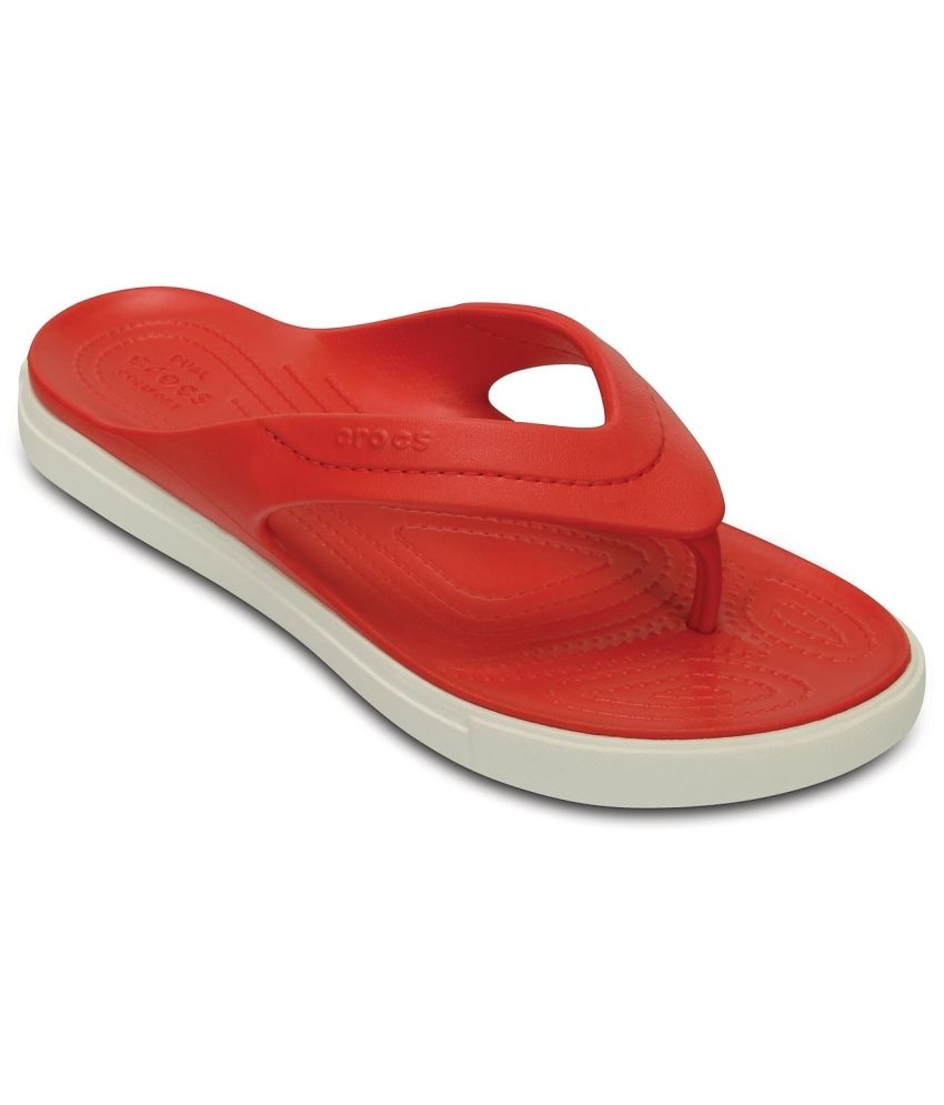 Crocs Relaxed Fit Red Flip Flops Price in India- Buy Crocs Relaxed Fit Red Flip Flops Online at 