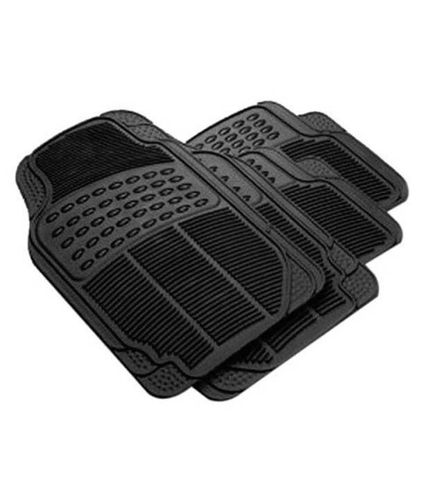 G King Black Rubber Floor Mat For Chevrolet Tavera Set Of 4