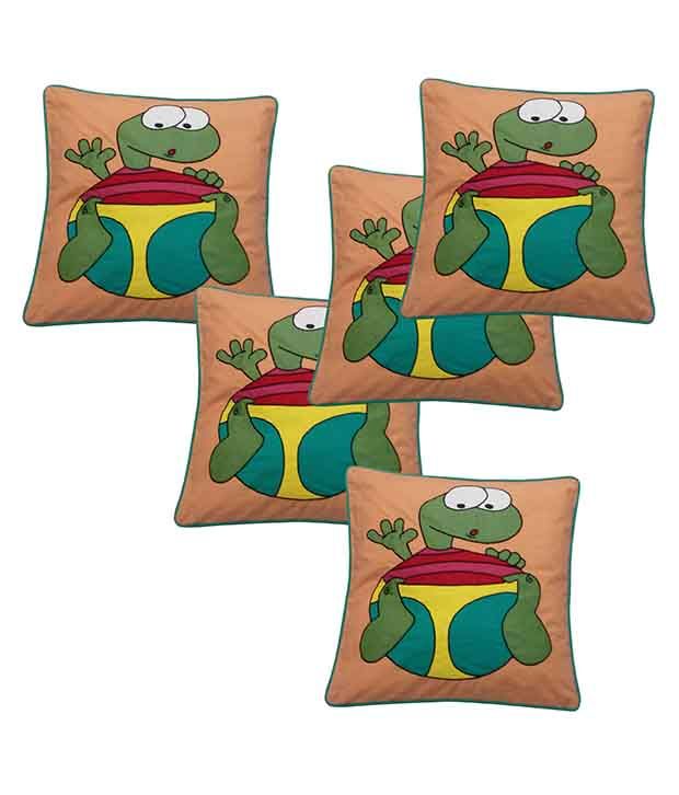     			Hugs'n'Rugs Cotton Cushion Covers Pack of 5 (40 x 40 cm) 16 x 16