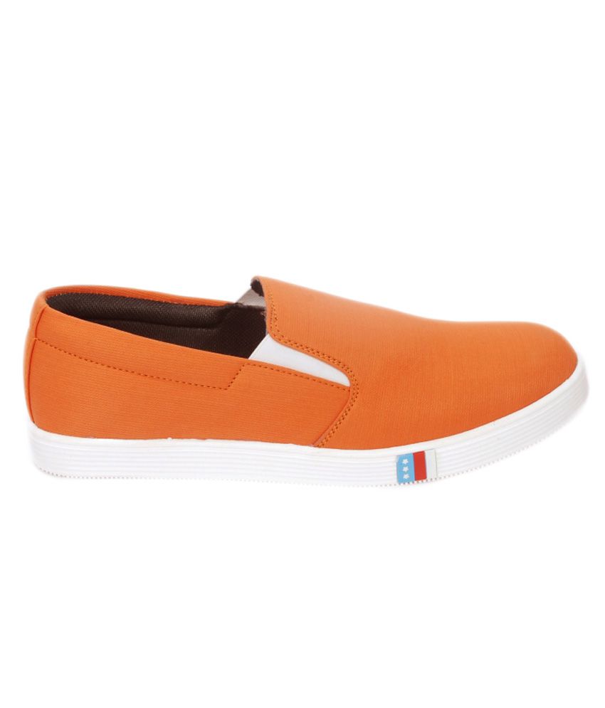 Adjoin Steps Orange Slip-on Shoes - Buy Adjoin Steps Orange Slip-on ...