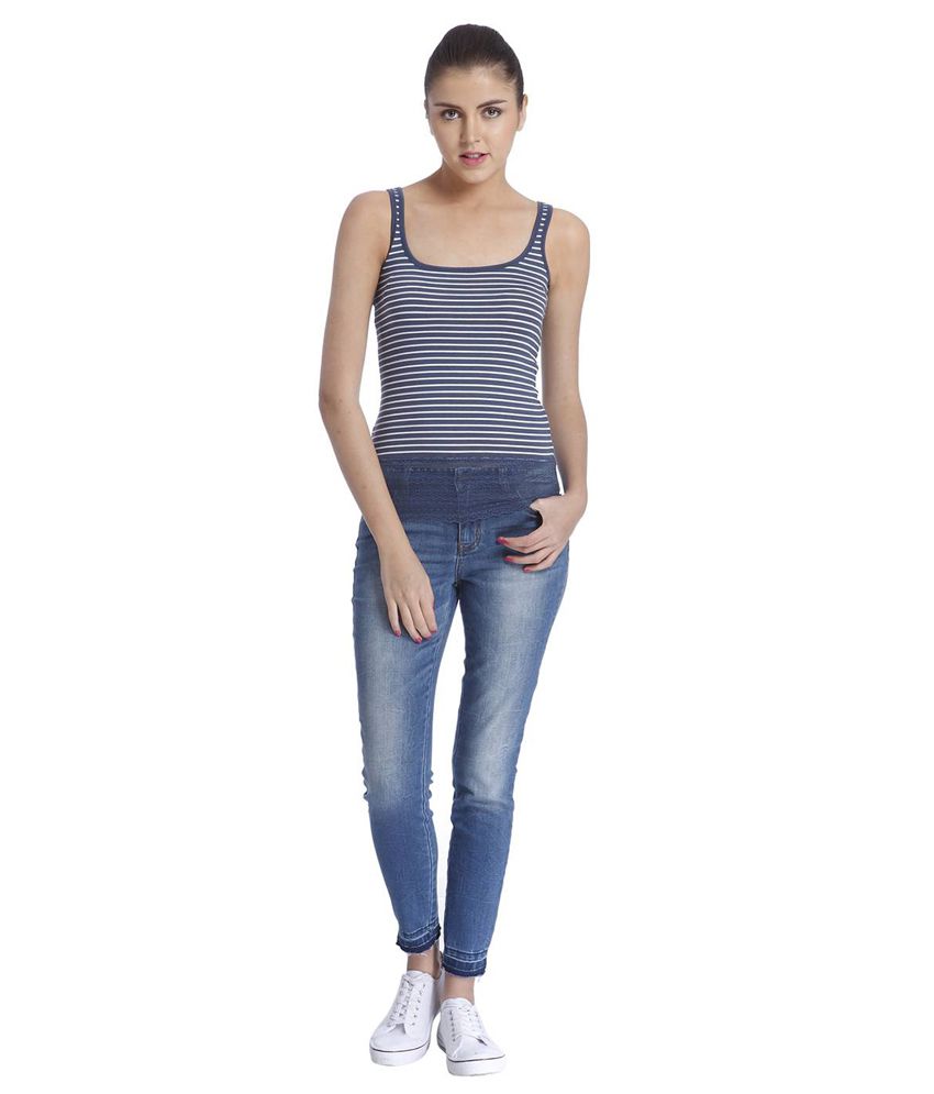 Only Navy Sleeveless Top - Buy Only Navy Sleeveless Top Online at Best ...