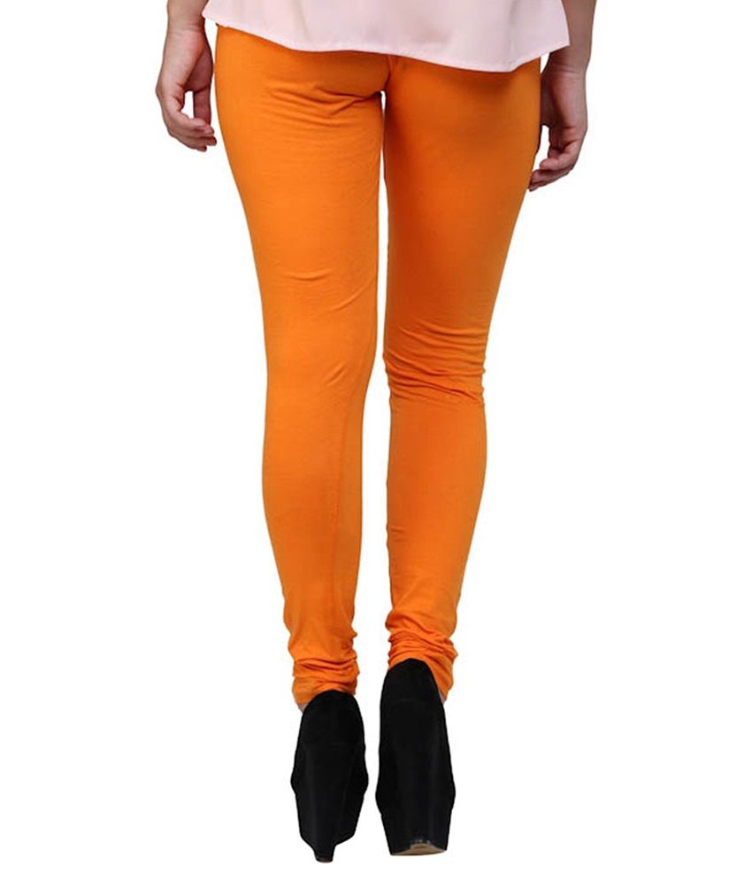 orange workout leggings