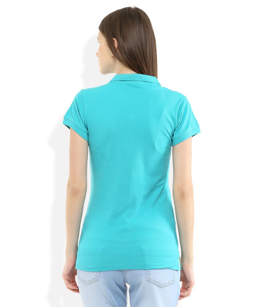 Buy Park Avenue Woman Green Polo Neck TShirt Online at Best Prices in