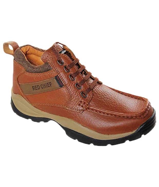 red and tan shoes