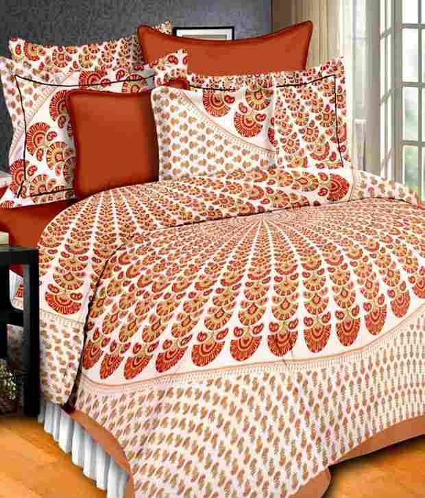     			UniqChoice 100% Cotton King Size Double Bed Sheet With 2 Pillow Cover