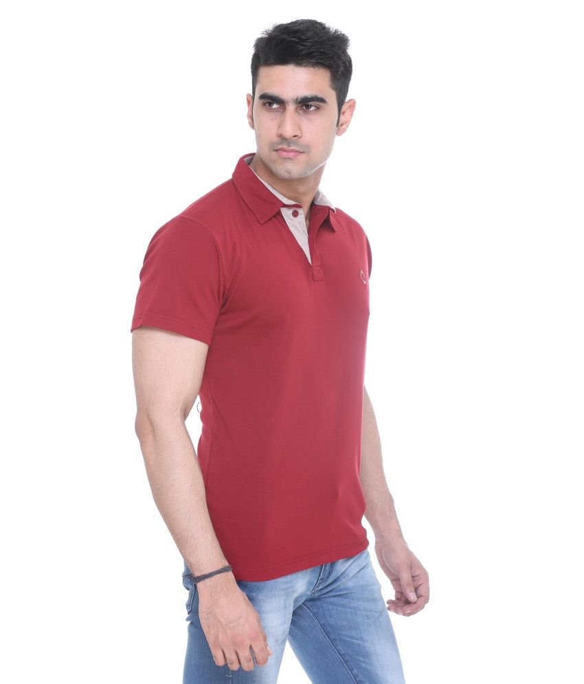 Colors & Blends Maroon Polo T Shirts - Buy Colors & Blends Maroon Polo ...