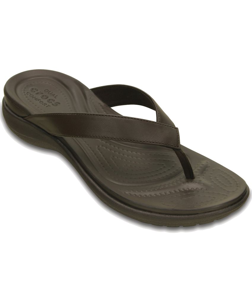 Crocs Brown Slippers & Flip Flops Relaxed Fit Price in India Buy Crocs