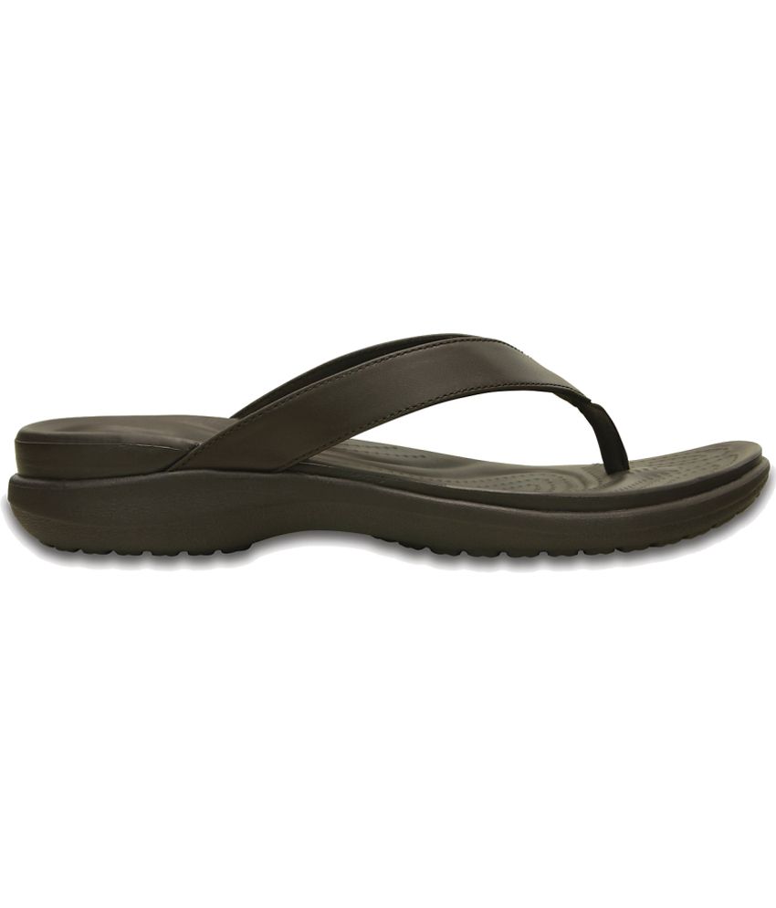 Crocs Brown Slippers & Flip Flops Relaxed Fit Price in India- Buy Crocs ...