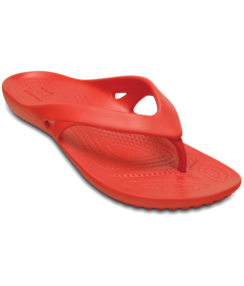 Crocs Red Slippers & Flip Flops Relaxed Fit Price in India- Buy Crocs ...