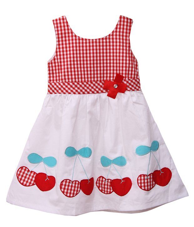 white cotton frock design