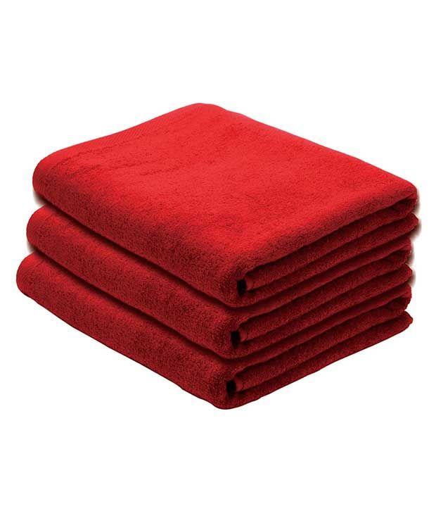 Juvenile Red Cotton Hand Towels Pack Of 3 Buy Juvenile Red Cotton