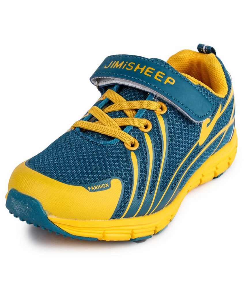 light blue and yellow shoes