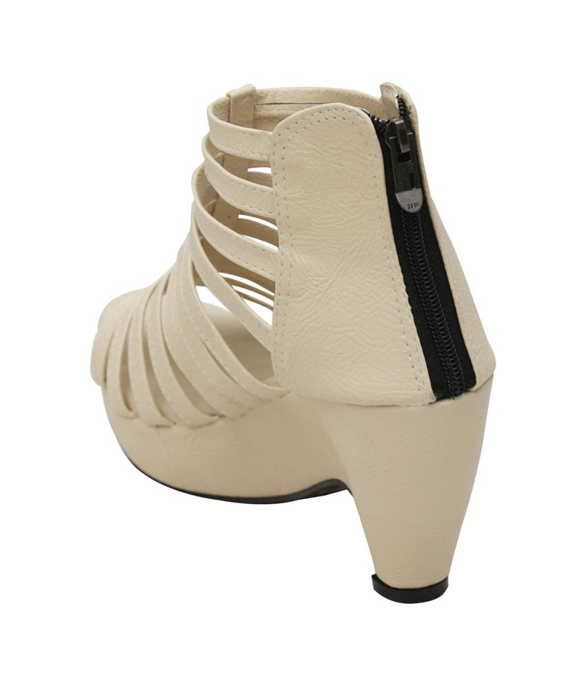 Ardaaz Forever Beige Block Heels Price in India- Buy Ardaaz Forever Beige Block Heels Online at 