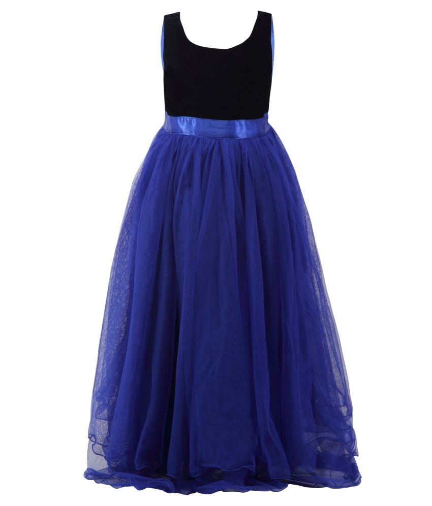 light blue net gown