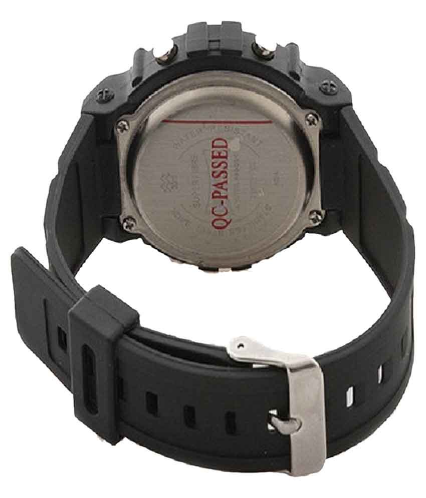 simple black digital watch