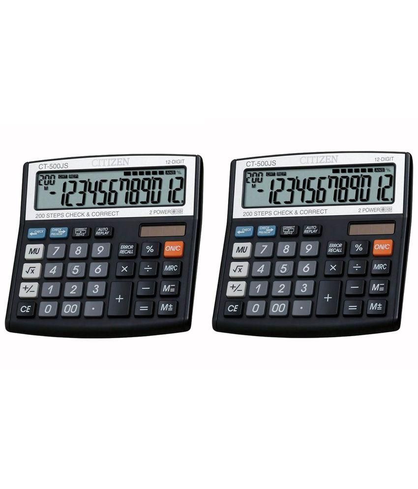     			Citizen CT-500 JS Basic Calculator (Pack of 2)