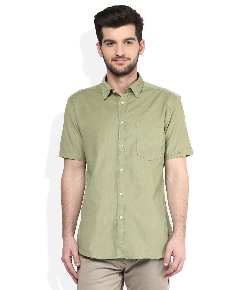 pretty green slim fit shirt