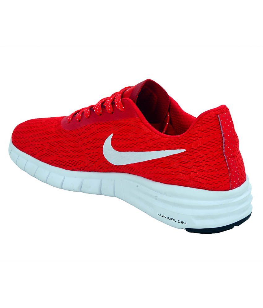 nike red training shoes