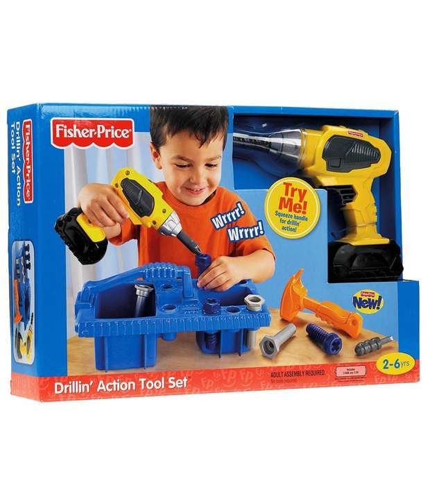 fisher price drilling action tool set