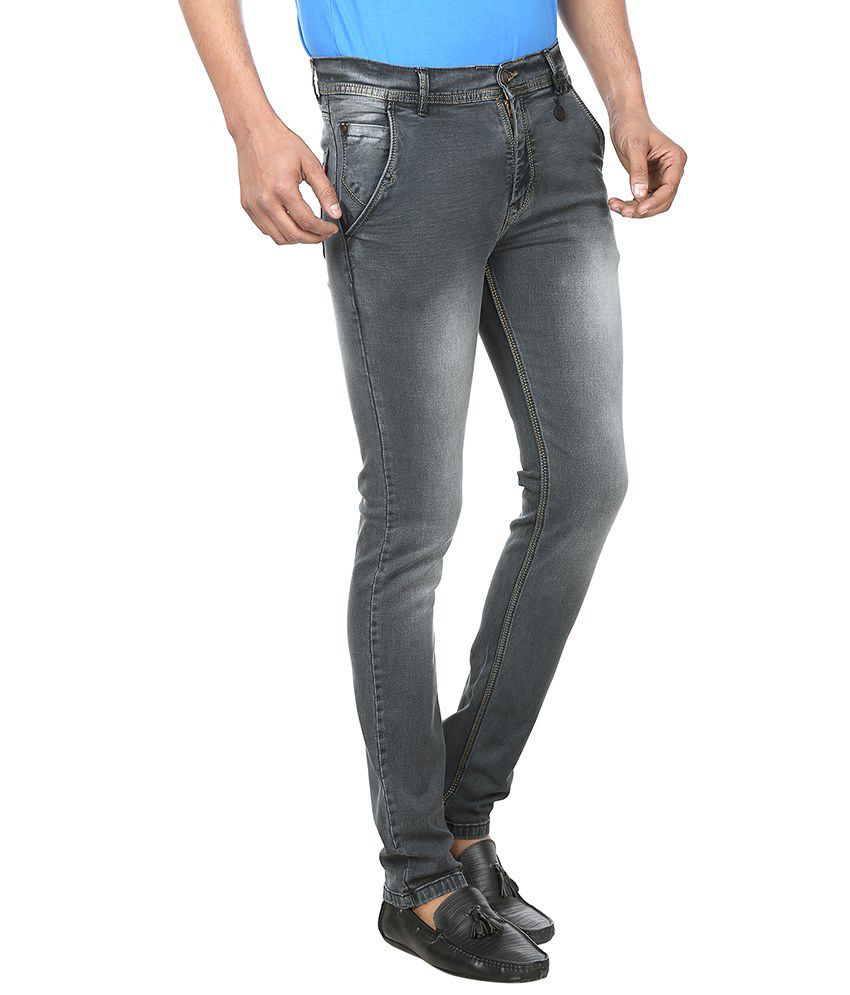 FLU Grey Slim Fit Jeans - Buy FLU Grey Slim Fit Jeans Online at Best ...