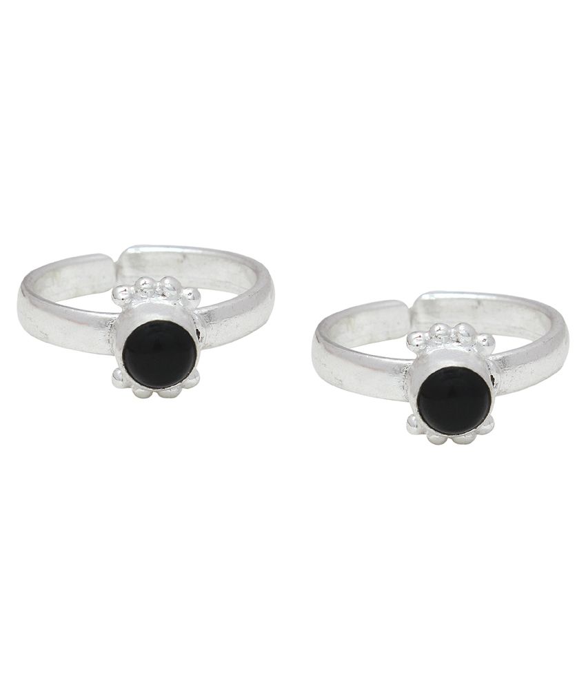 Ranvijay Black Designer Toe Rings Buy Ranvijay Black Designer Toe