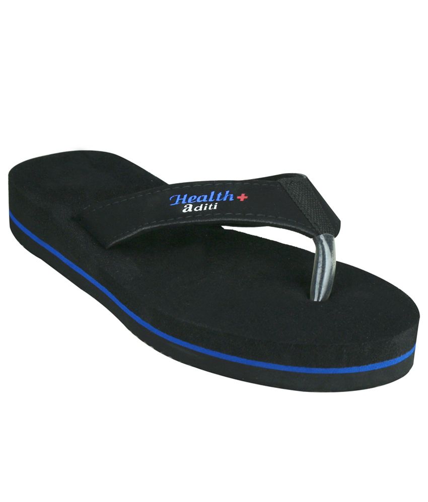 Buy Aditi Black Slippers \u0026 Flip Flops 