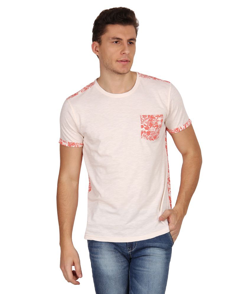 O.H.M Peach Round T Shirts - Buy O.H.M Peach Round T Shirts Online at ...
