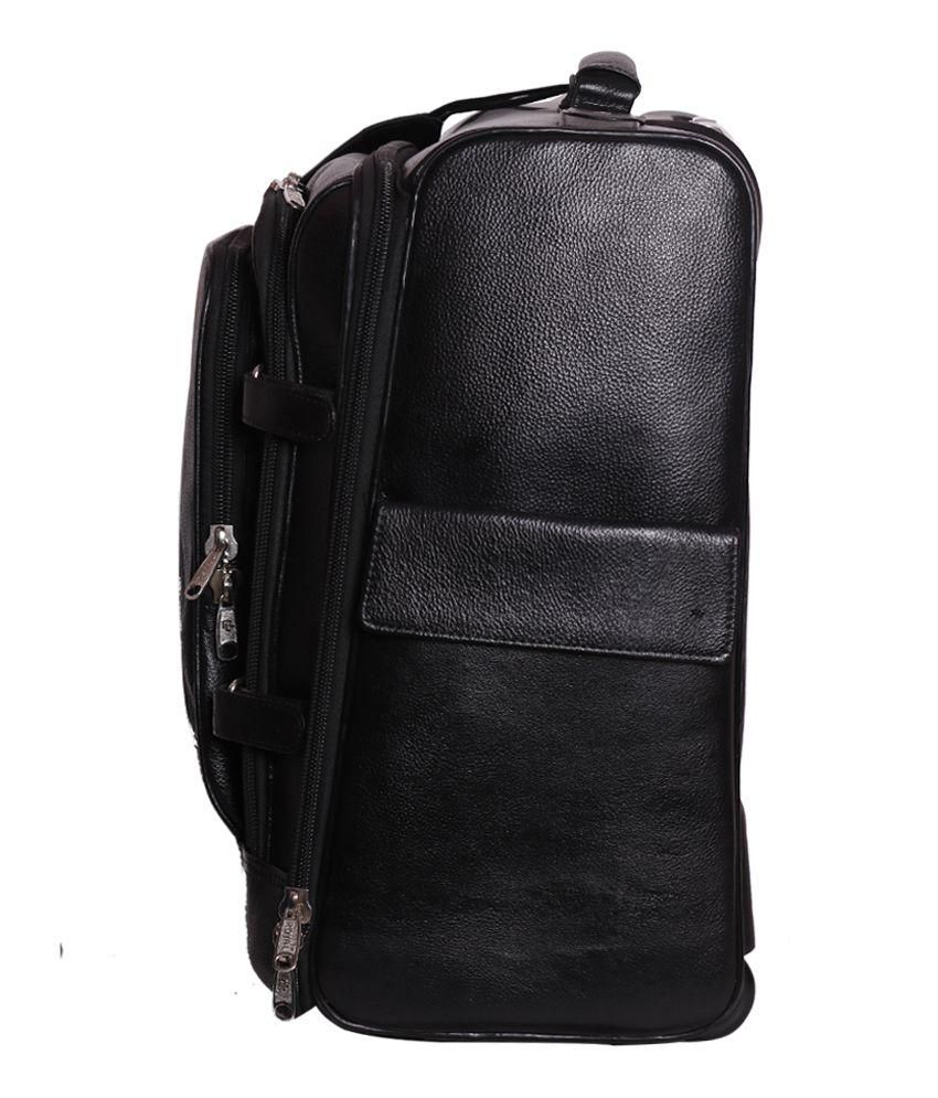 leather duffle bag with trolley sleeve