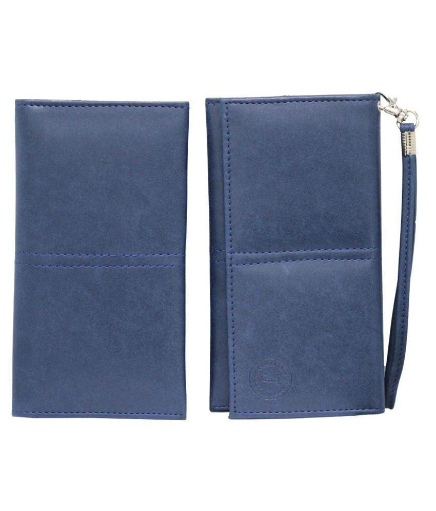 Jo Jo Wallet Case Flip Cover For Spice Stellar Nhance 2 Mi437 Blue