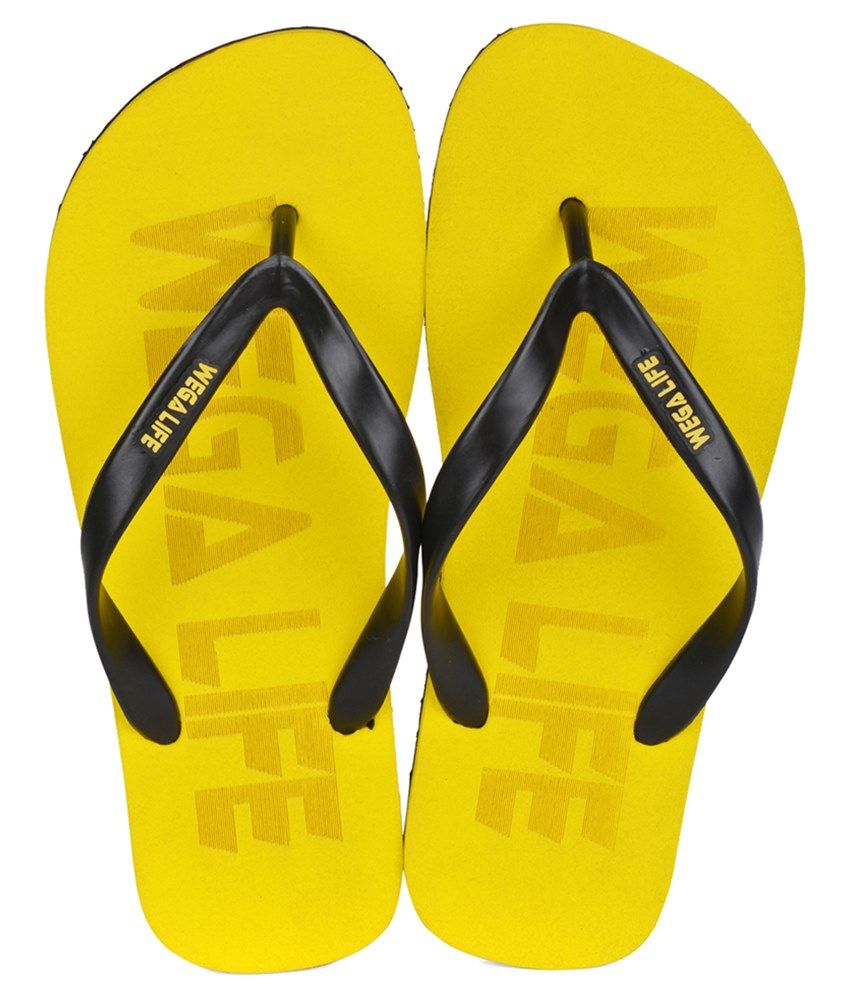 yellow tail flip flops