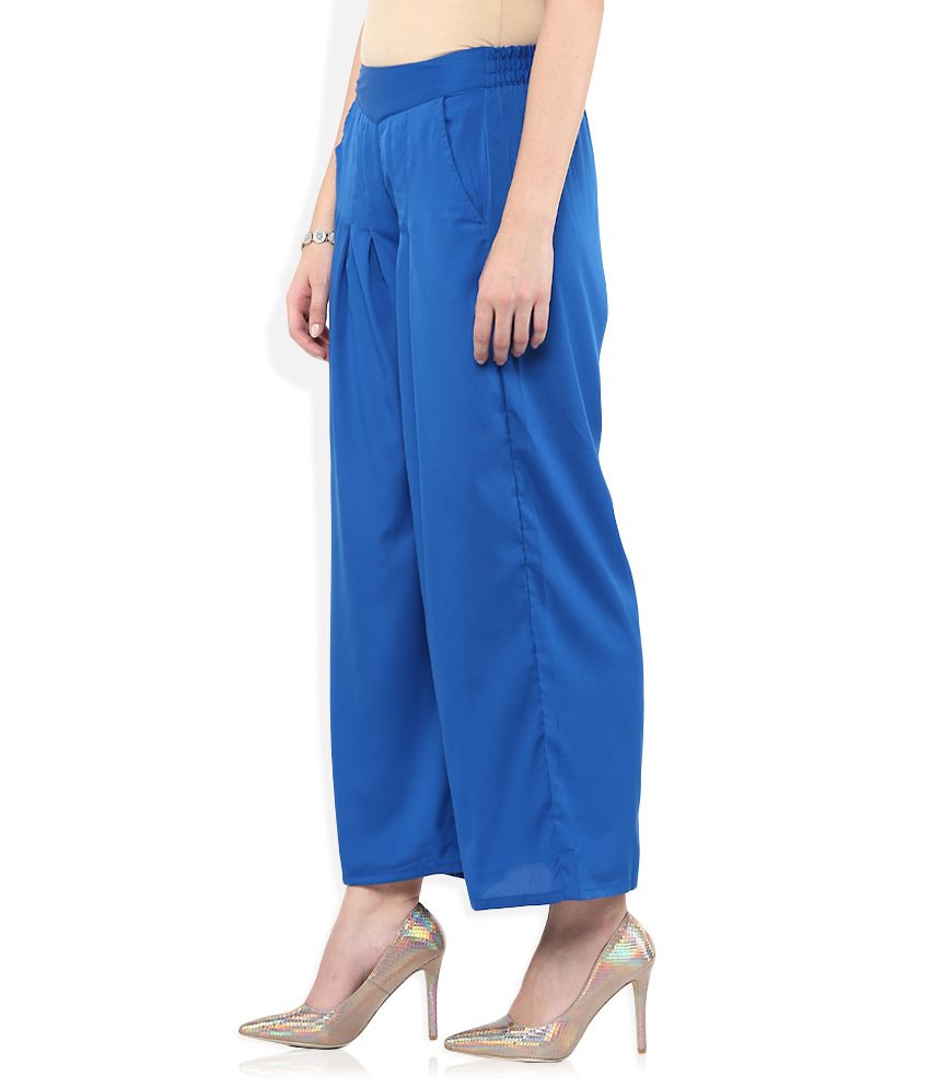 blue palazzo trousers