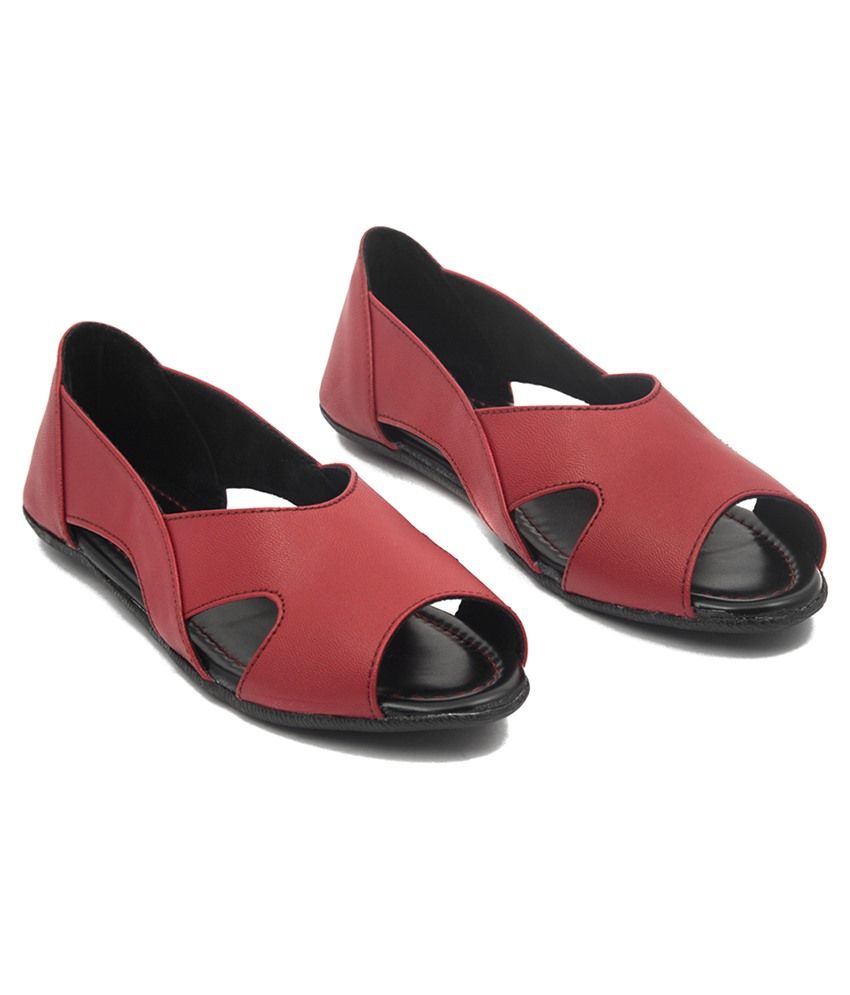 maroon pointed flats