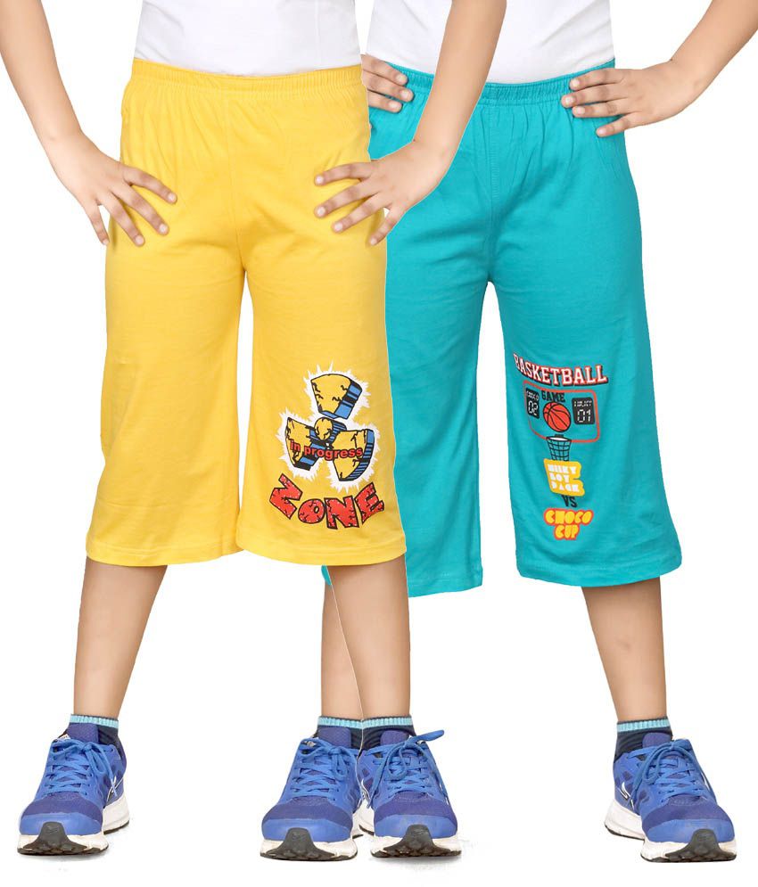     			Dongli Yellow And Blue Three Forth For Boys