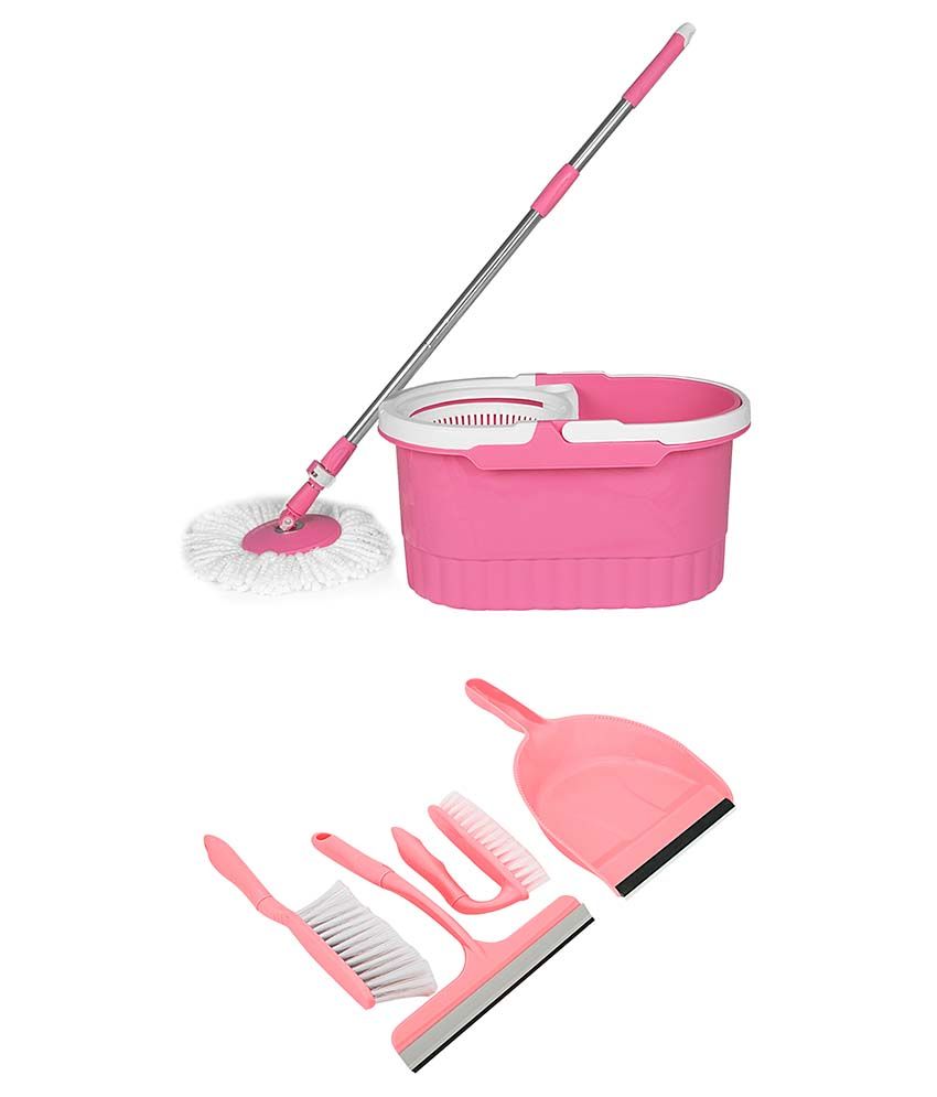 Wonder Spin Mop With 4 Pc Home Cleaning Kit Buy Wonder Spin Mop With 4