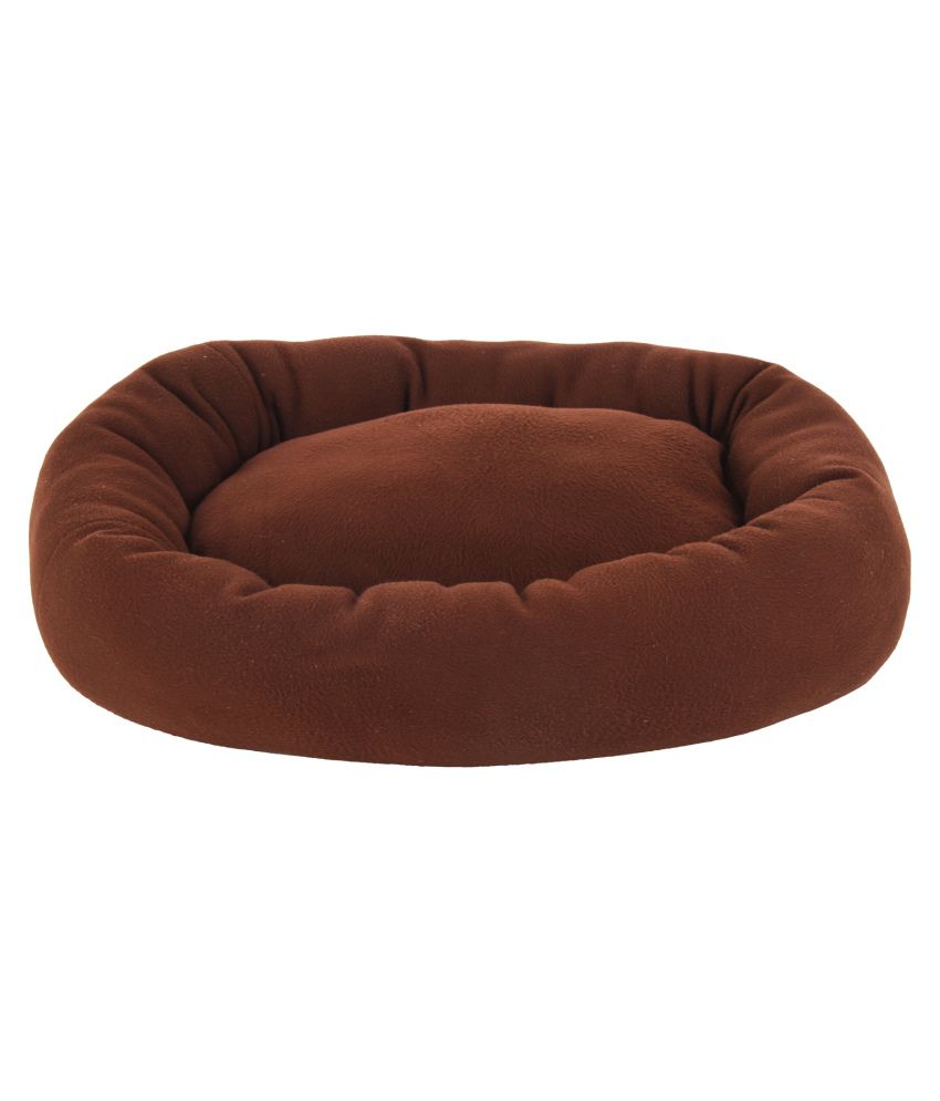     			Fluffy's Brown Fabric Dog and Cat Bed - (Extra Large)