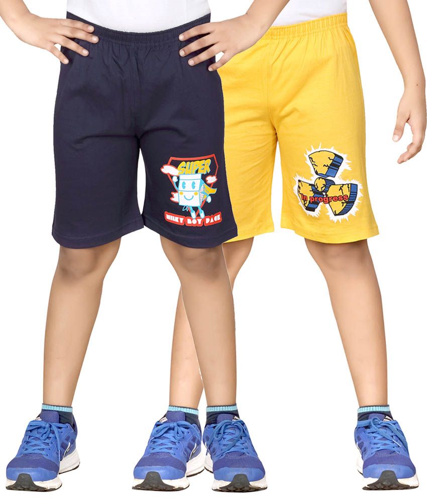     			Dongli Pack of 2 Cotton Shorts For Boys ( Multi )