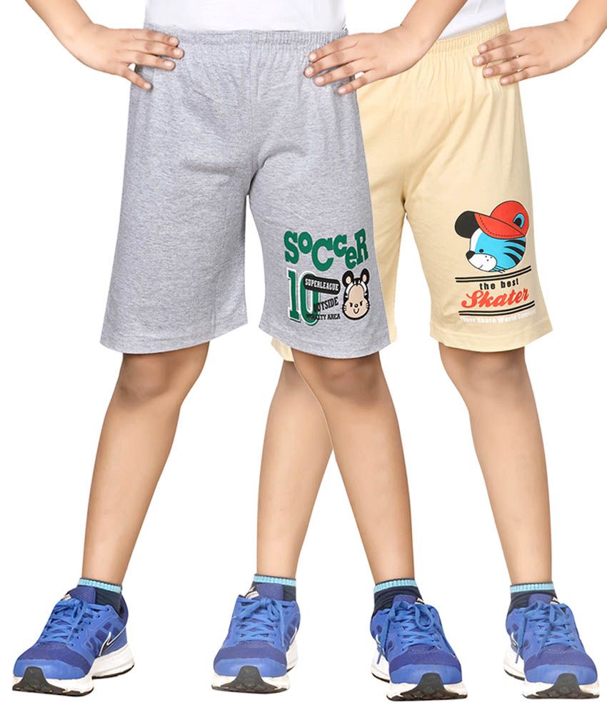     			Dongli Pack of 2 Cotton Shorts For Boys ( Multi )