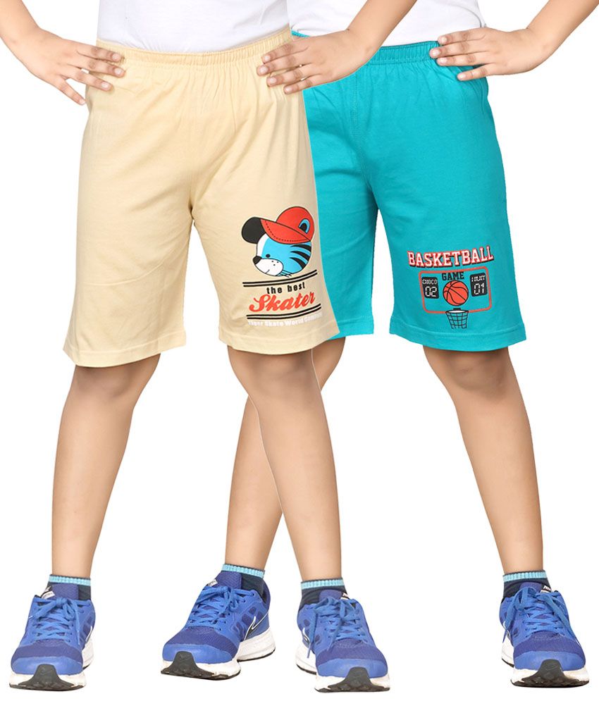     			Dongli Pack of 2 Cotton Shorts For Boys ( Multi )