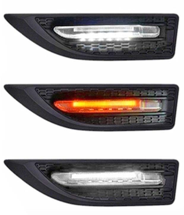 Speedwav YCL723 3 in 1 Car LED Side Indicator Light Set of 2 Black