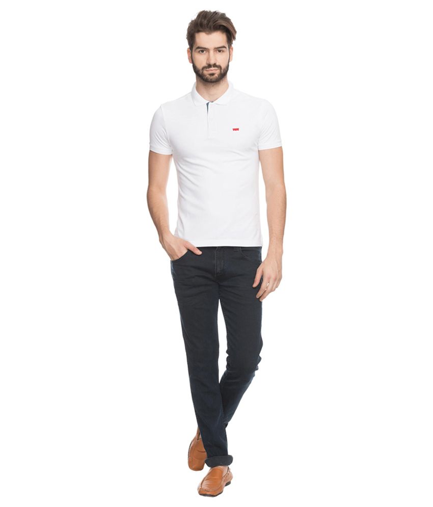 levis white polo tshirt