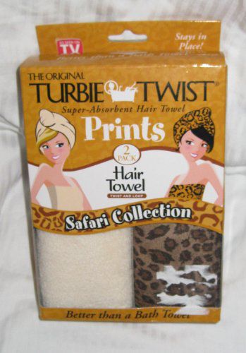 2 Pack The Original MICROFIBER Turbie Twist Super-Absorbent PRINTS Hair Towel 