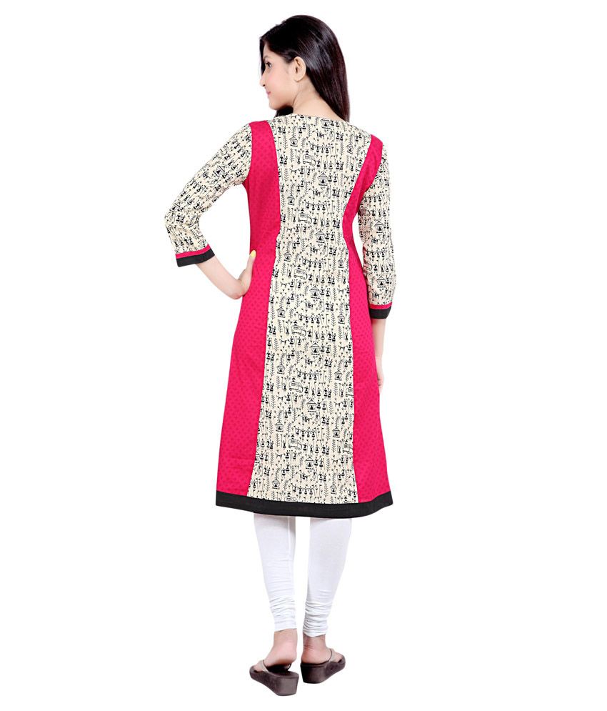 katha work kurti design
