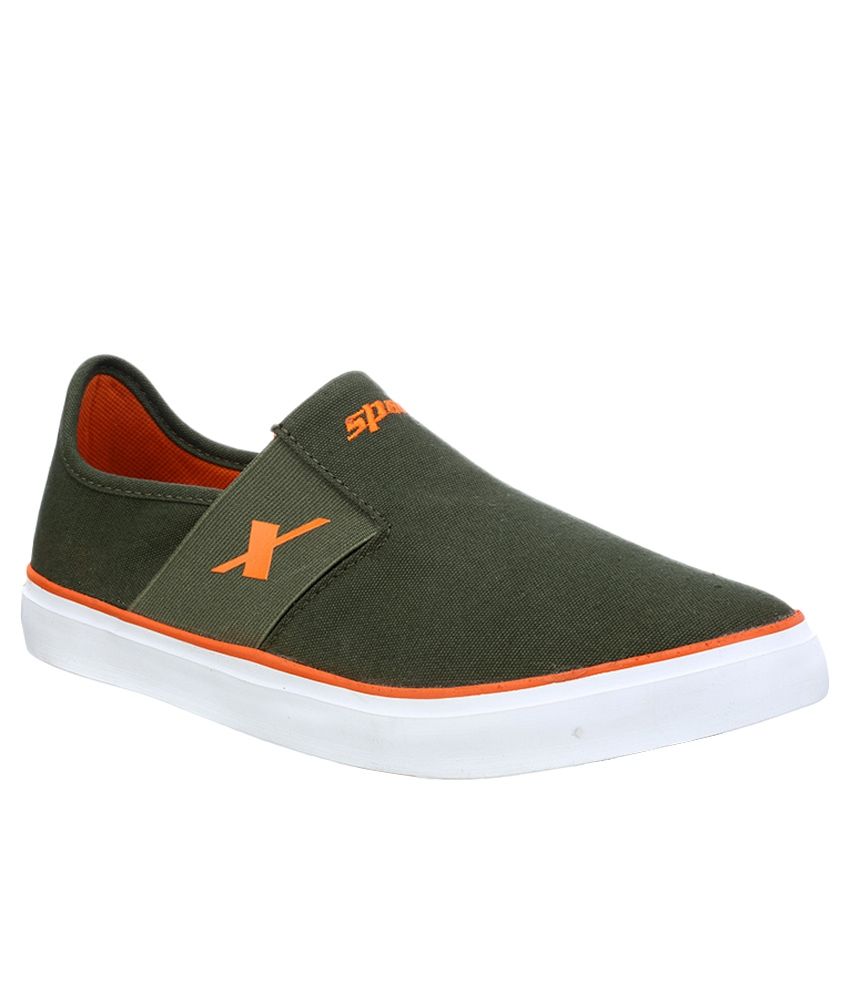 sparx olive green canvas shoes