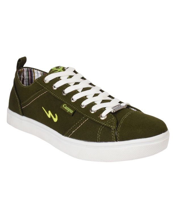 green canvas shoes