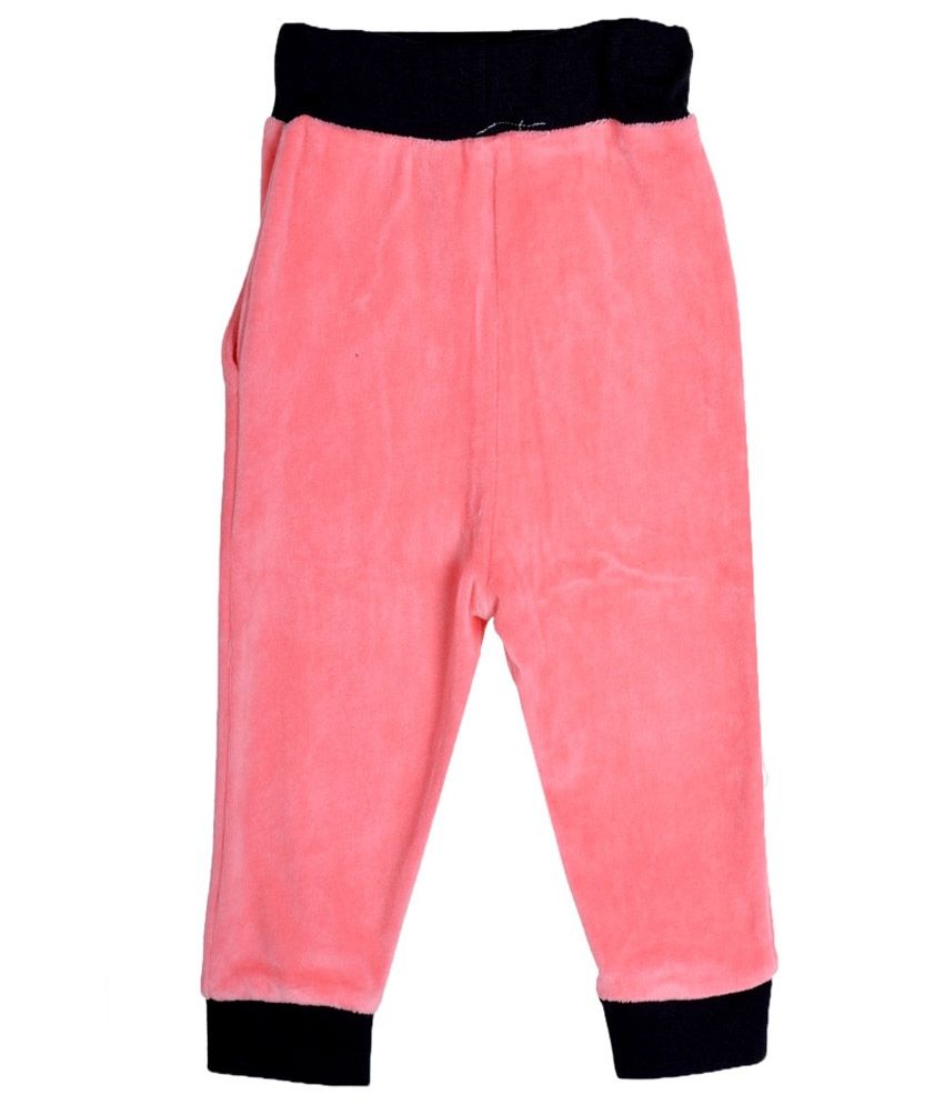 pink velvet joggers