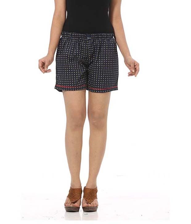 Buy Abony Black Cotton Shorts Online at Best Prices in India - Snapdeal