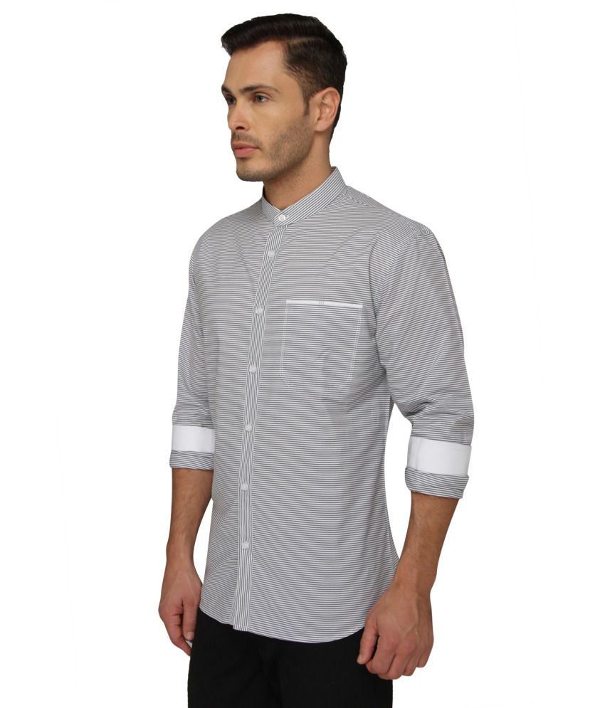 Bluvior Grey Casuals Slim Fit Shirt - Buy Bluvior Grey Casuals Slim Fit ...
