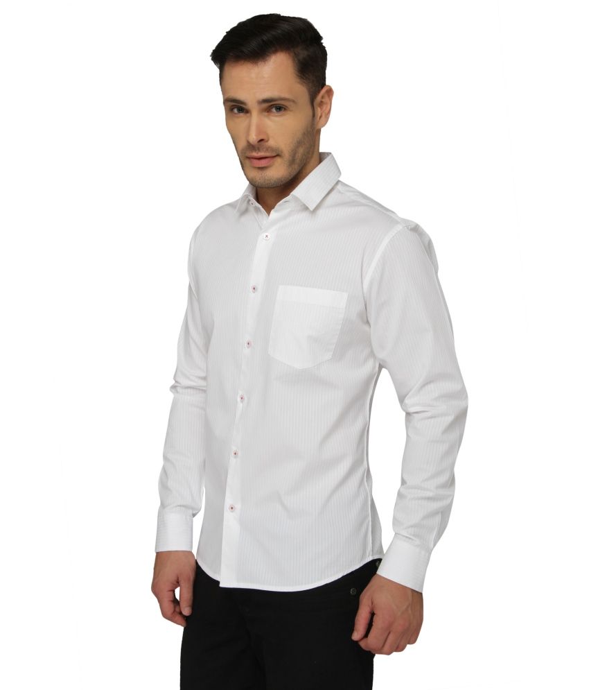 Bluvior White Casuals Slim Fit Shirt - Buy Bluvior White Casuals Slim ...