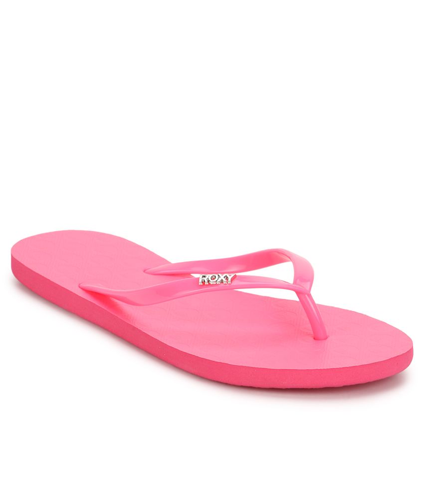 roxy pink flip flops